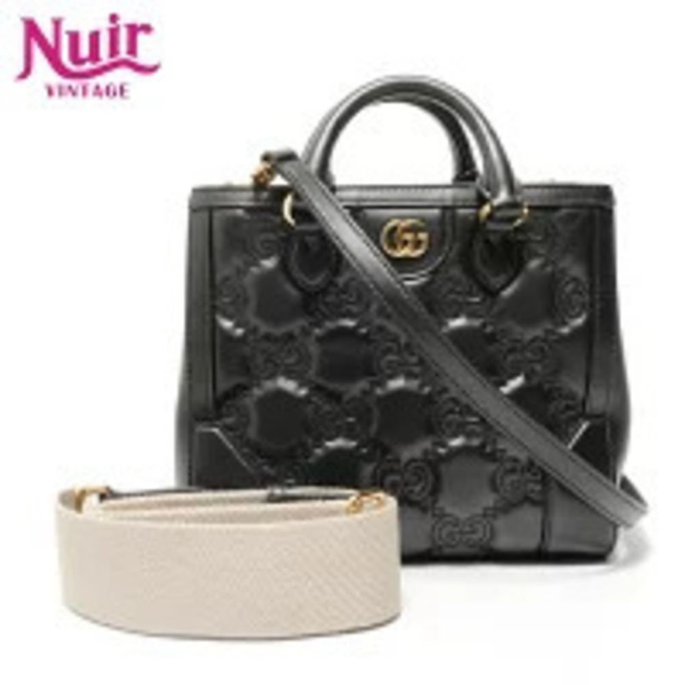 Gucci GG Matelasse Tote Bag Handbag Black